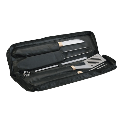 BBQ ACCY UTENSIL KIT TEXTILE CASE X5PCS