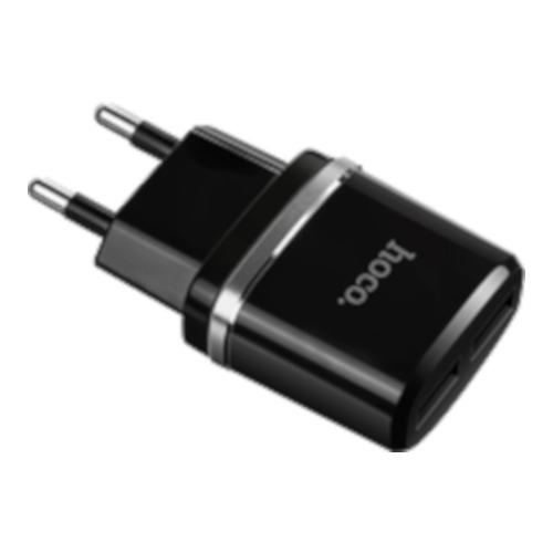Caricabatteria 2.4A 2xUSB BK