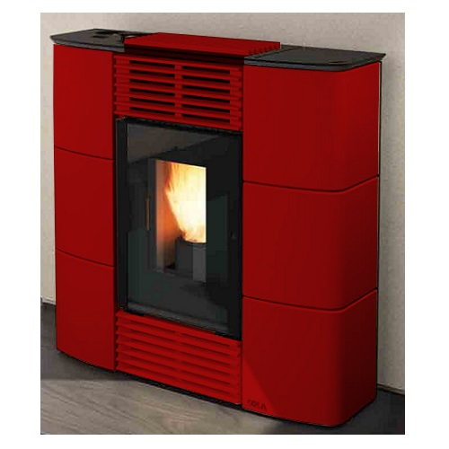 Stufa SPRINT CANALIZZATA Maiolica Bordeaux LA1LF30Y