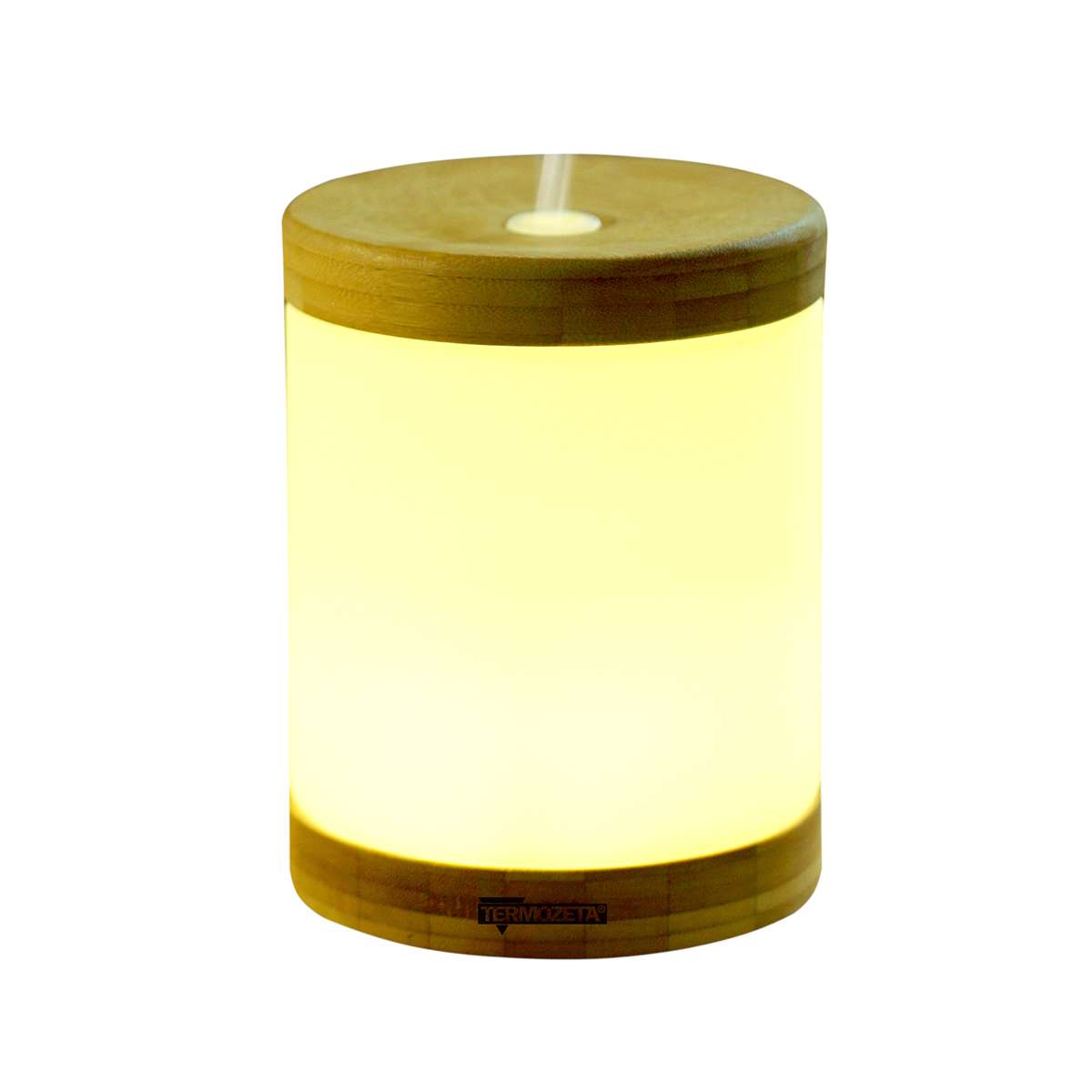 DIFFUSORE D\'AROMA IN BAMBOO E VETRO LED 7 COLORI