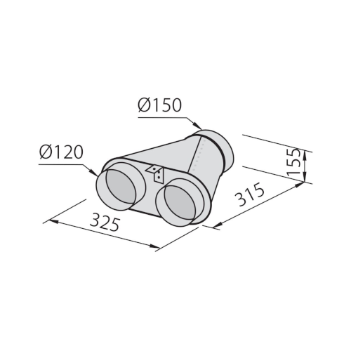 Collettore 2 tubi 120 - 2523000