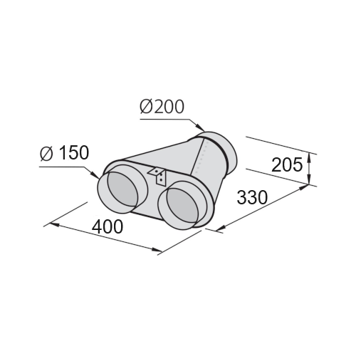 Collettore 2 tubi 150 - 2526000