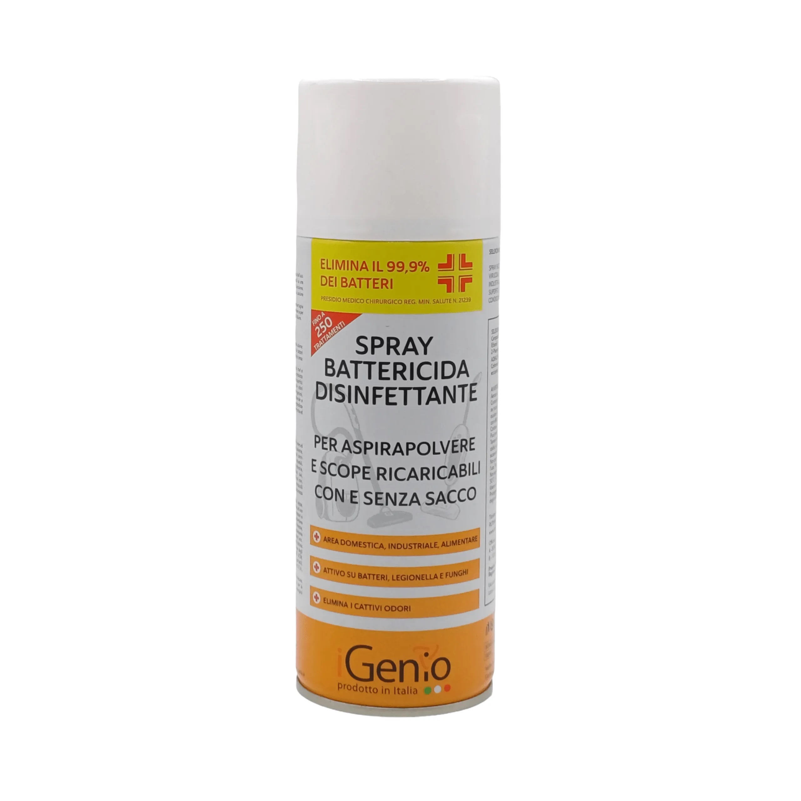 SPRAY DISINFETTANTE PER ASPIRAPOLVERE CON E SENZA SACCO