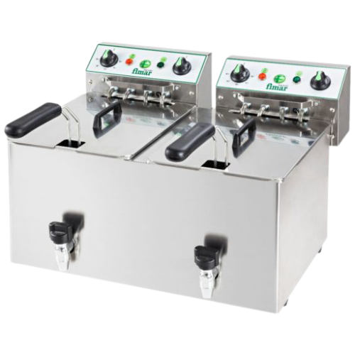 Friggitrice elettrica doppia vasca FR1010R