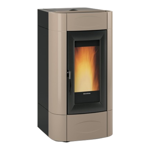 Termostufa a pellet ventilata ISIDORA IDRO H16 5.0.16 Evolution Line Tortora Lucido - 1291902