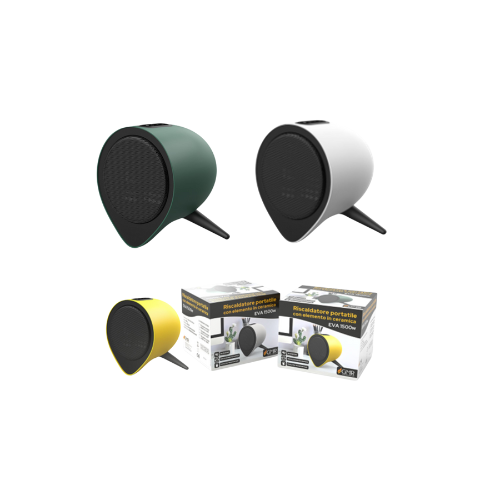Riscaldatore portatile EVA 1500w verde - 12808