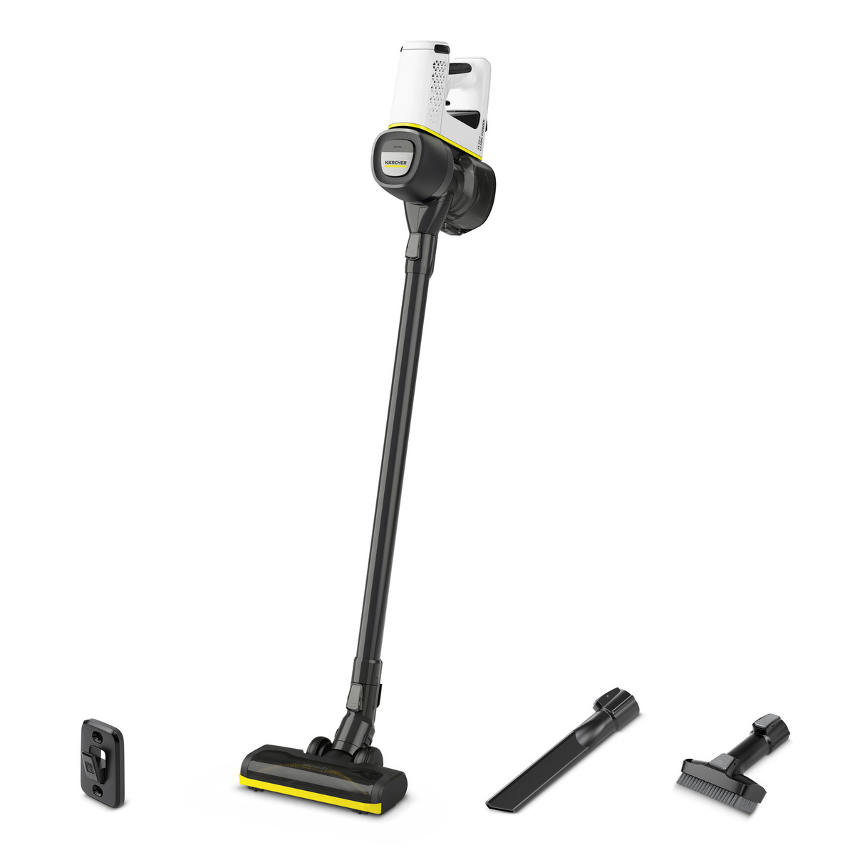 Kärcher VC 4 Aspirapolvere a bastone 2 in 1 Batteria Secco HEPA Senza sacchetto Nero, Giallo Nero, Giallo