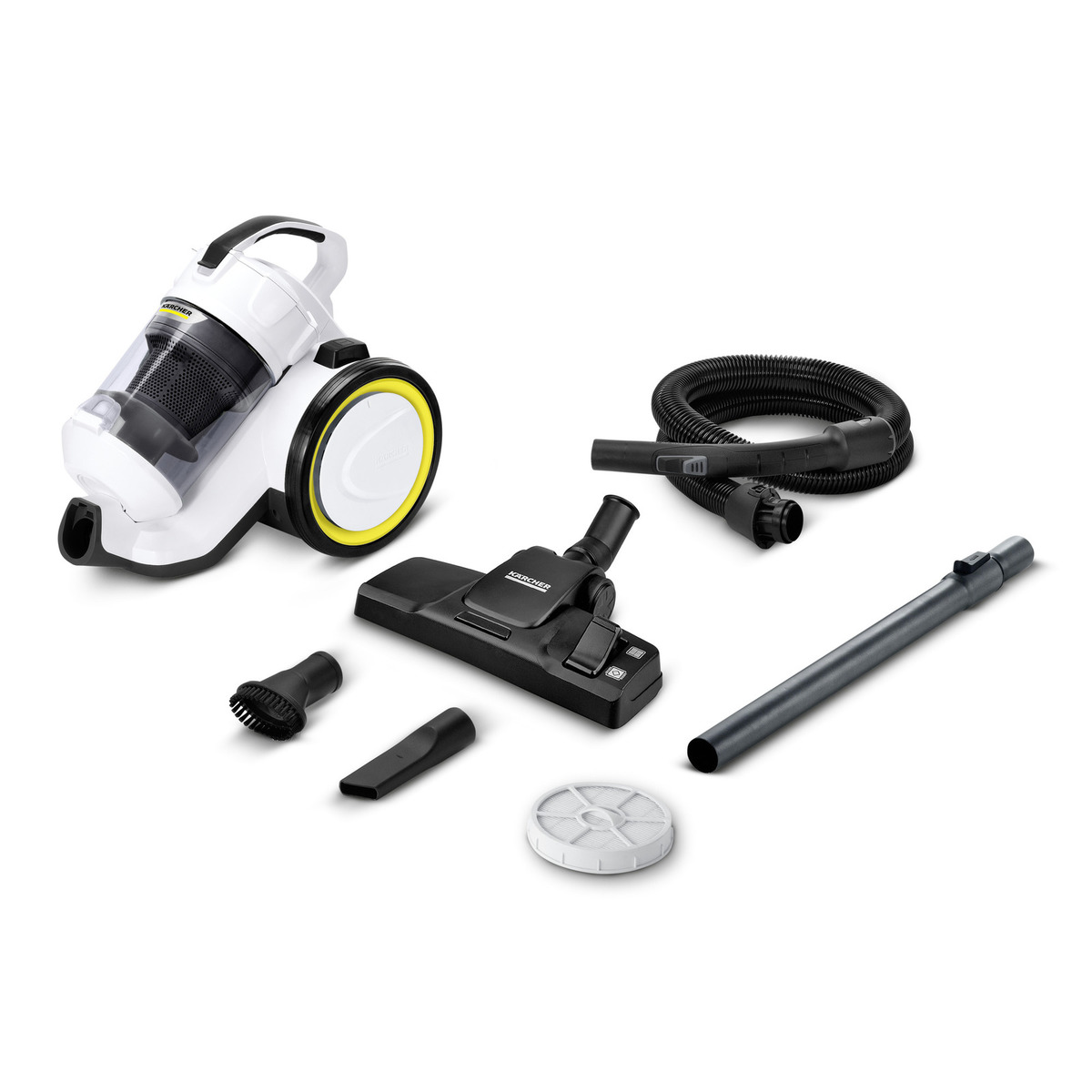 Kärcher STAUBSAUGER VC 3 0,9 L A cilindro Secco 700 W Senza sacchetto Nero, Bianco, Giallo